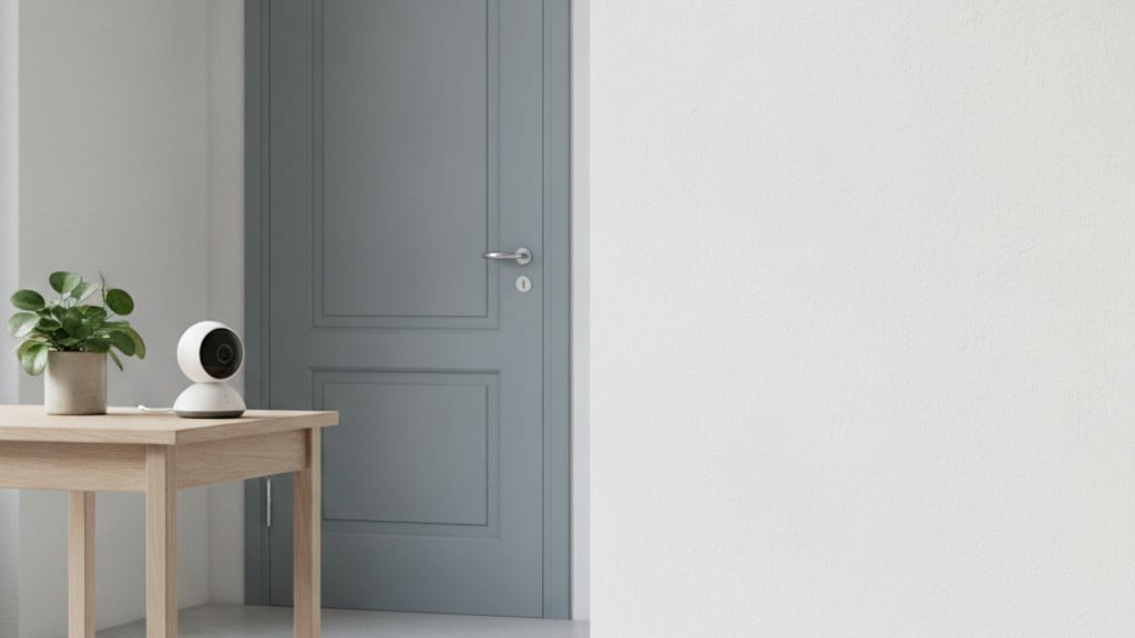 Caméra d'intérieur posée dans une entrée de maison